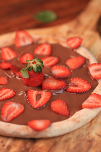 morango com chocolate